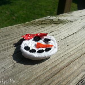 Snowman/snow Woman Hair Clip